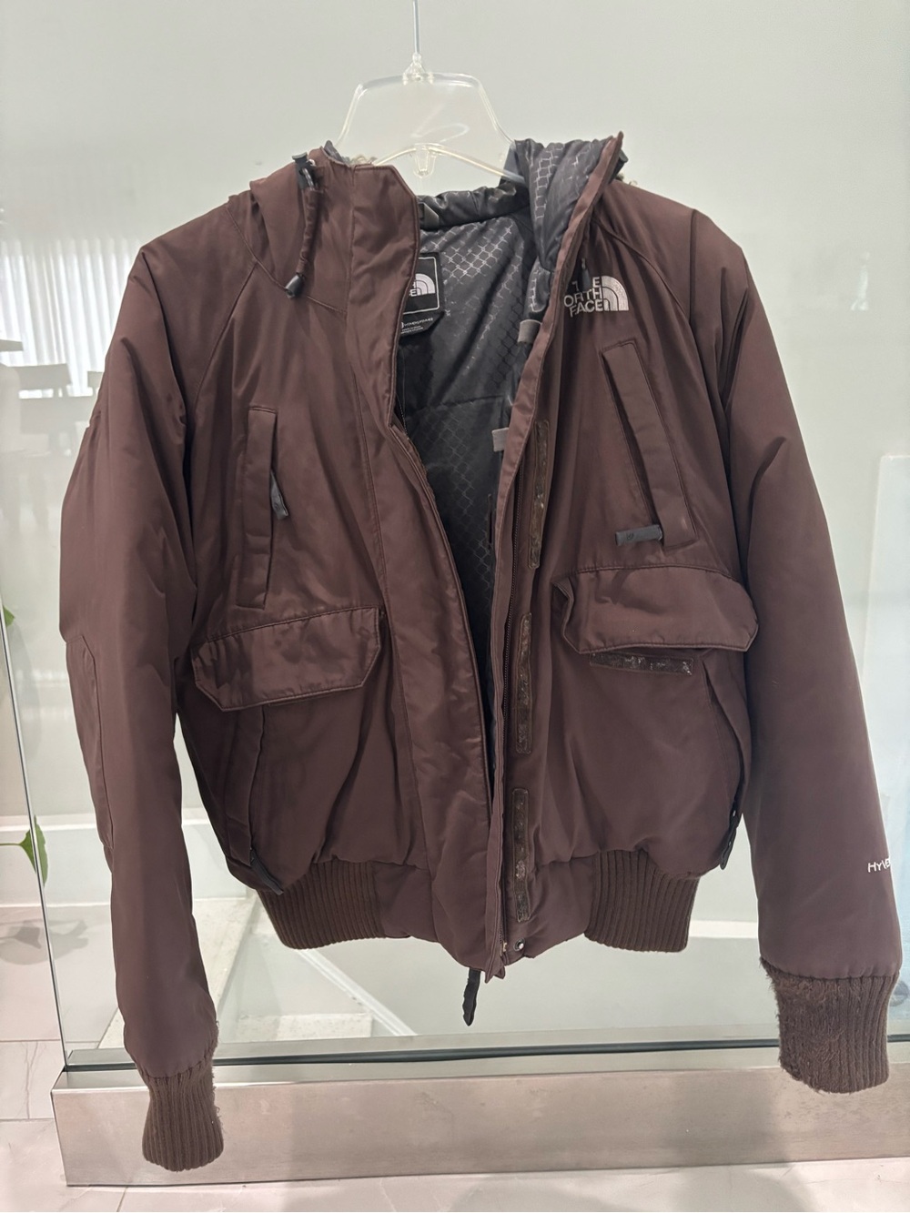 The North Face Brown Hooded Puffer Jacket